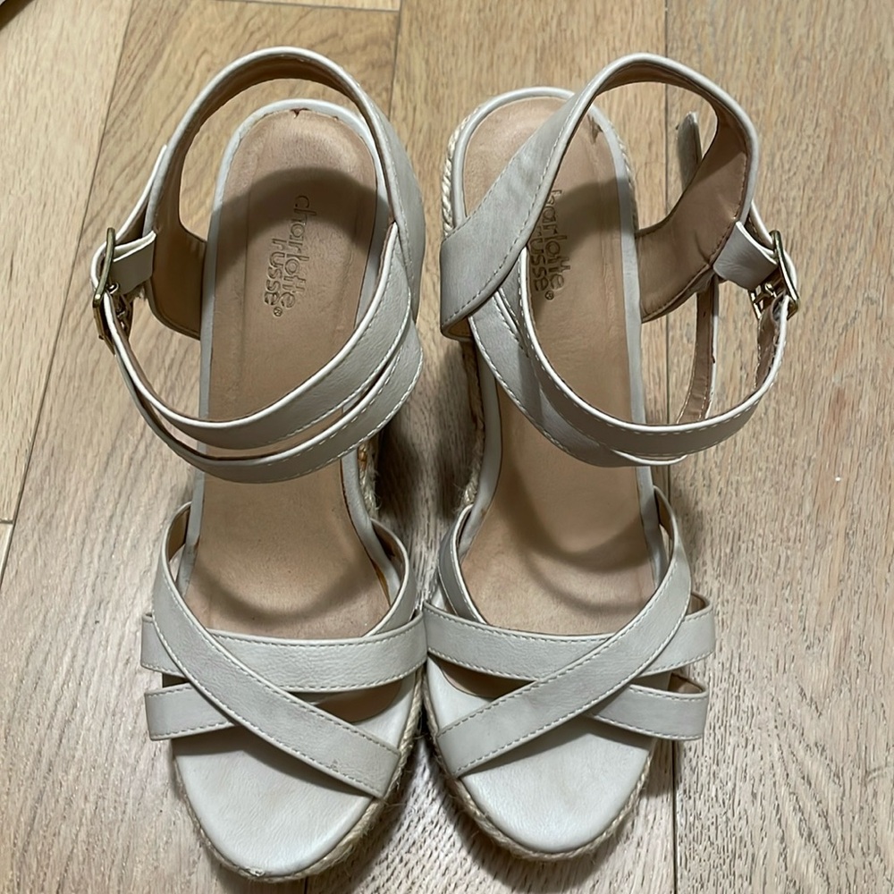 Taupe wedges Charlotte Russe size 8 woman’s